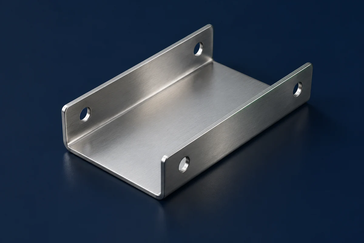 Beispiel eines U-förmigen gekanteten Blechteils aus Metall